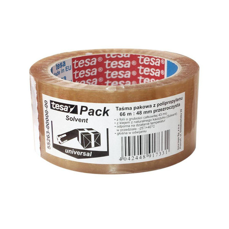 Taśma pakowa Tesapack Standard Solvent 66m x 48mm transparentny