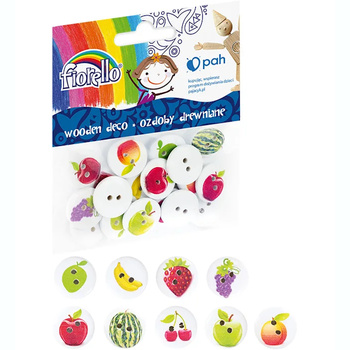 Ozdoby drewniane Fiorello GR-WD607 Guziki Owoce