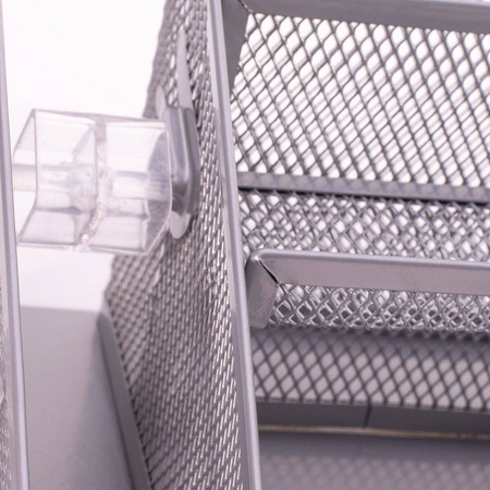 Organizer na biurko wielofunkcyjny 6A srebrny