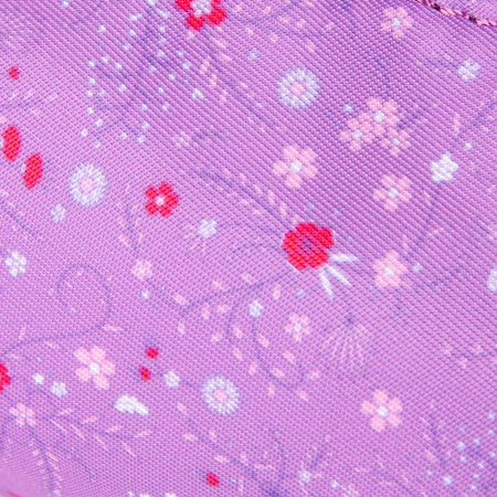 Piórnik tuba Oxford Floral ciemno fioletowy