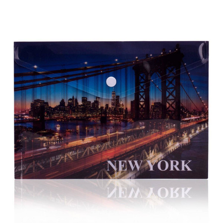 Teczka kopertowa na zatrzask Panta Plast New York A4
