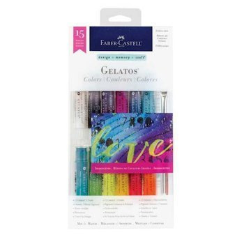 Kredki akwarelowe Faber Castell Gelatos opalizujące + akcesoria 12 kolorów