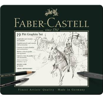 Zestaw ołówków i grafitów Faber Castell Pitt średni