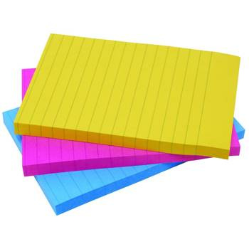 Karteczki samoprzylepnew linie 101x152mm Post-it 3M Supepr Sticky paleta Rio de Janeiro 3x90 kartek