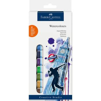 Farby akwarelowe Faber Castell w tubie 12 kolorów