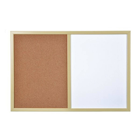 Tablica magnetyczno korkowa 60x40 cm kolorowa rama Bi-Office