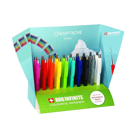 Ołówek automatyczny Caran d`Ache 884 mix display 20szt