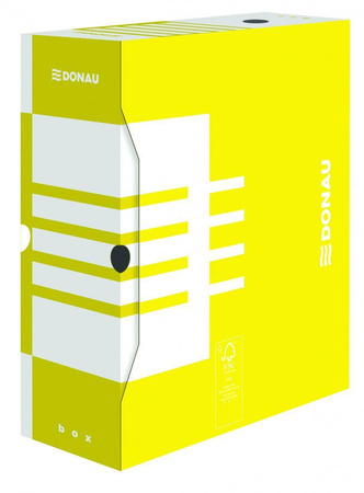 Pudełko archiwizacyjne Donau A4 12cm żółty