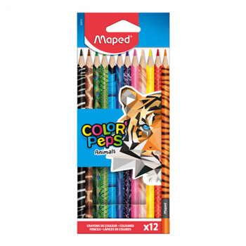 Kredki Maped ColorPeps Animals trójkątne 12 kolorów