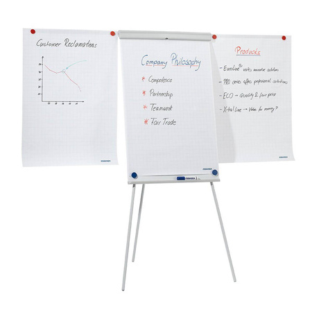 Flipchart mobilny Franken 68x105cm z wyciąganymi ramionami