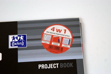 Kołonotatnik A5 100 kartek kratka Oxford Student Project Book