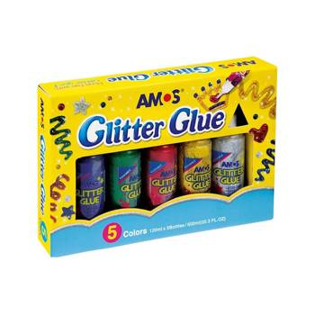 Klej z brokatem 120ml 5 kolorów Amos