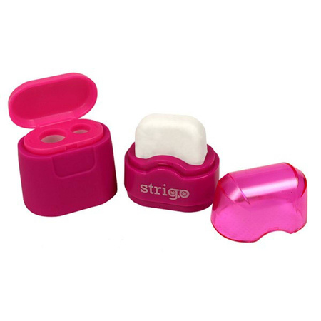 Temperówka z gumką podwójna Strigo