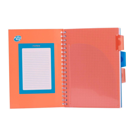 Kołozeszyt A5 w kratkę 200 stron Pukka Pad Project Book Neon niebieski