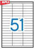 Etykiety samoprzylepne Apli uniwersalne białe 70x16.9mm
