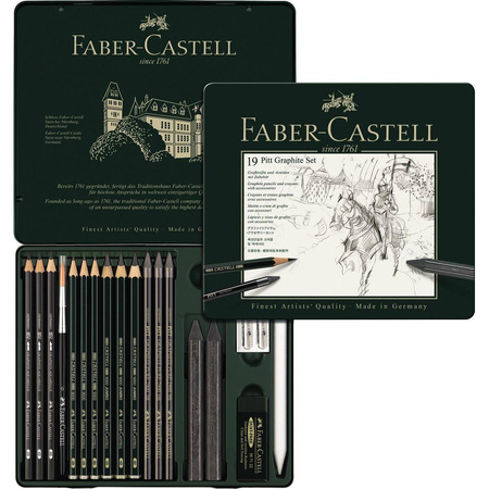 Zestaw ołówków i grafitów Faber Castell Pitt średni