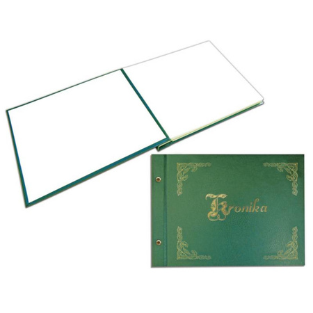 Kronika Warta 420x297 złocona pozioma zielony