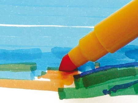 Flamastry Milan 12 kolorów ze stożkową końcówką