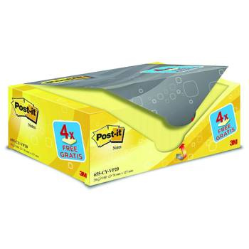 Karteczki samoprzylepne 127x76mm Post-it 655CY-VP20