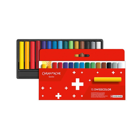 Kredki woskowe Caran d`Ache Swisscolor 15 kolorów