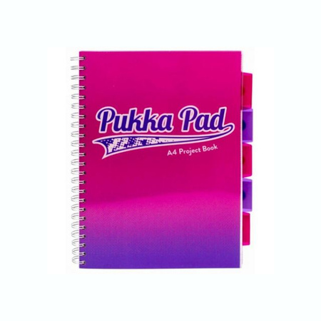 Kołozeszyt A4 w kratkę Pukka Pad Project Book Fusion różowy
