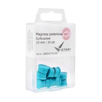 Magnesy Victory Office okrągłe pastelowe średnica 13mm turkusowy