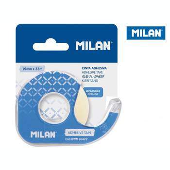 Taśma klejąca krystal z dyspenserem Milan 19x33m