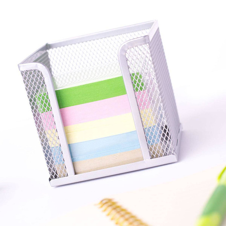 Organizer na karteczki metalowy Q-Connect srebrny