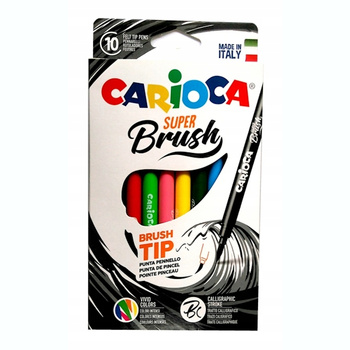 Pisaki Brush Tip 10 kolorów Carioca
