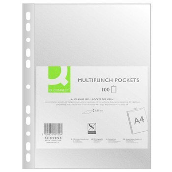 Koszulki na dokumenty Q-Connect A4 groszkowe 50 mikronów