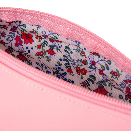 Piórnik tuba Oxford Floral jasno różowy