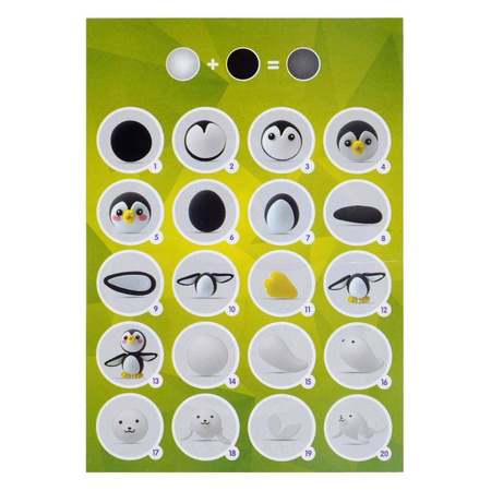 Masa piankowa Cricco zestaw mini 30g papuga pingwin