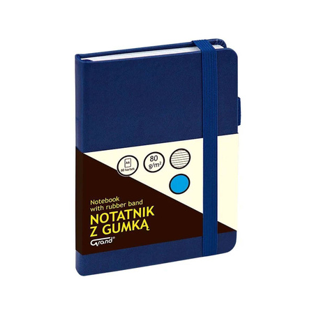 Notatnik A6 w linię 80k z gumką Grand mix