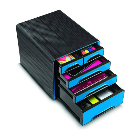 Zestaw 5 szufladek Cep Smoove czarny niebieski