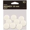 Magnesy Grand średnica 30mm 10 sztuk biały