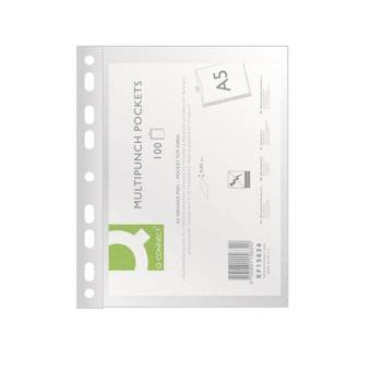 Koszulki na dokumenty Q-Connect A5 groszkowe 50 micronów