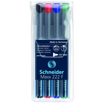 Zestaw foliopisów permanentnych Schneider Maxx 220 F 4 kolory