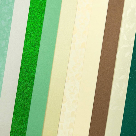 Papier ozdobny A4 Elegancka zieleń 210g Argo