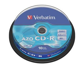Płyta Verbatim CD-R 700MB Azo cake 10 sztuk