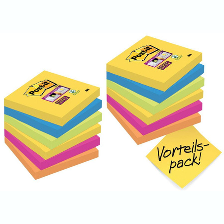Karteczki samoprzylepne 76x76mm Post-it 3M Super Sticky 12x90 kartek paleta Rio de Janeiro