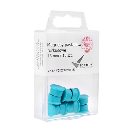 Magnesy Victory Office okrągłe średnica 13mm turkusowy