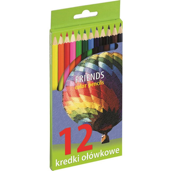 Kredki ołówkowe Grand 12 kolorów Jumbo