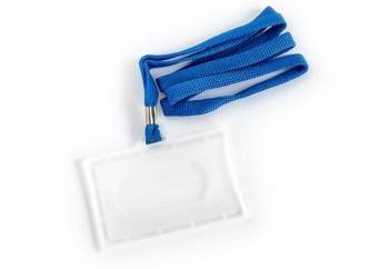 Identyfikator Argo holder z niebieską taśmą