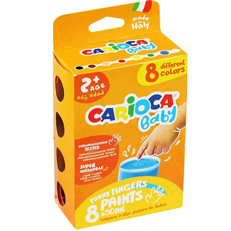Farba do malowania palcami Carioca Baby 50ml 8 kolorów