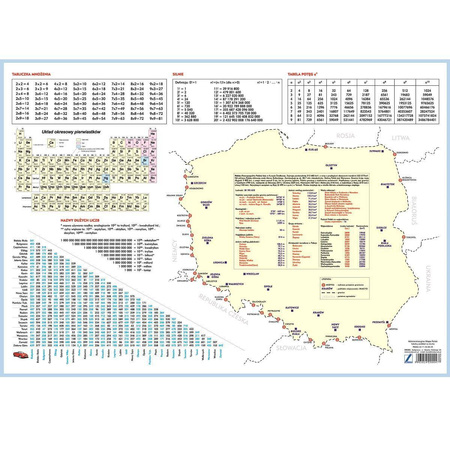 Podkładka na biurko Mapa Polski dwustronna