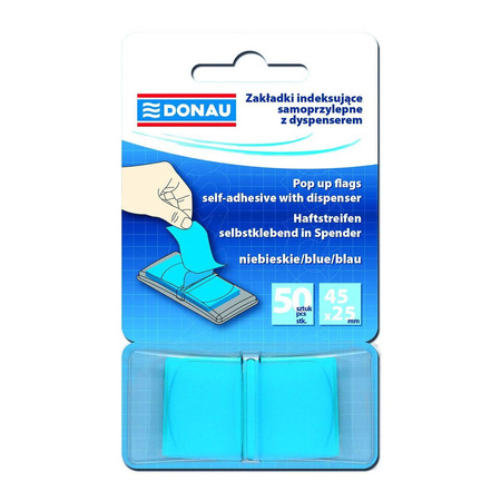 Zakładki indeksujące Donau 25x45mm niebieskie