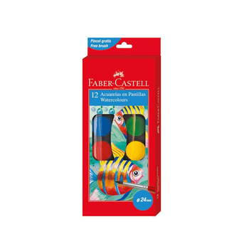 Farby szkolne Faber Castell 12 kolorów mała kasetka