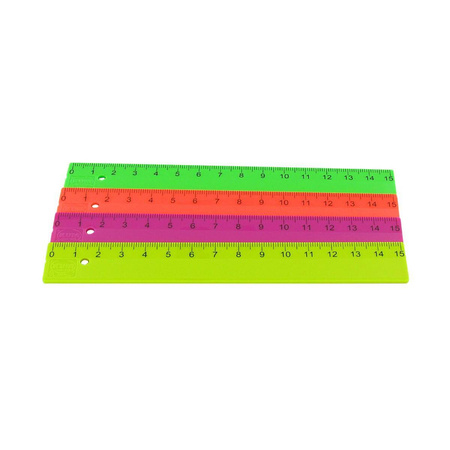 Linijka 15 cm neon Kum