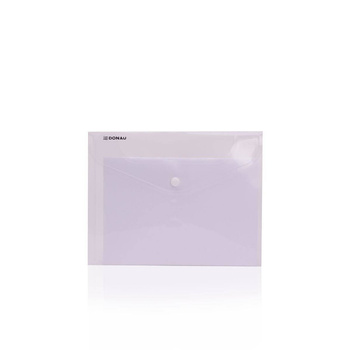 Teczka kopertowa na zatrzask Donau C5 plastikowa transparentny