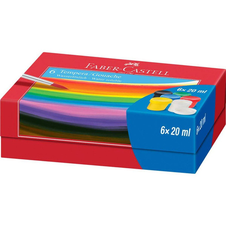 Farby plakatowe Faber Castell 6 kolorów 20ml